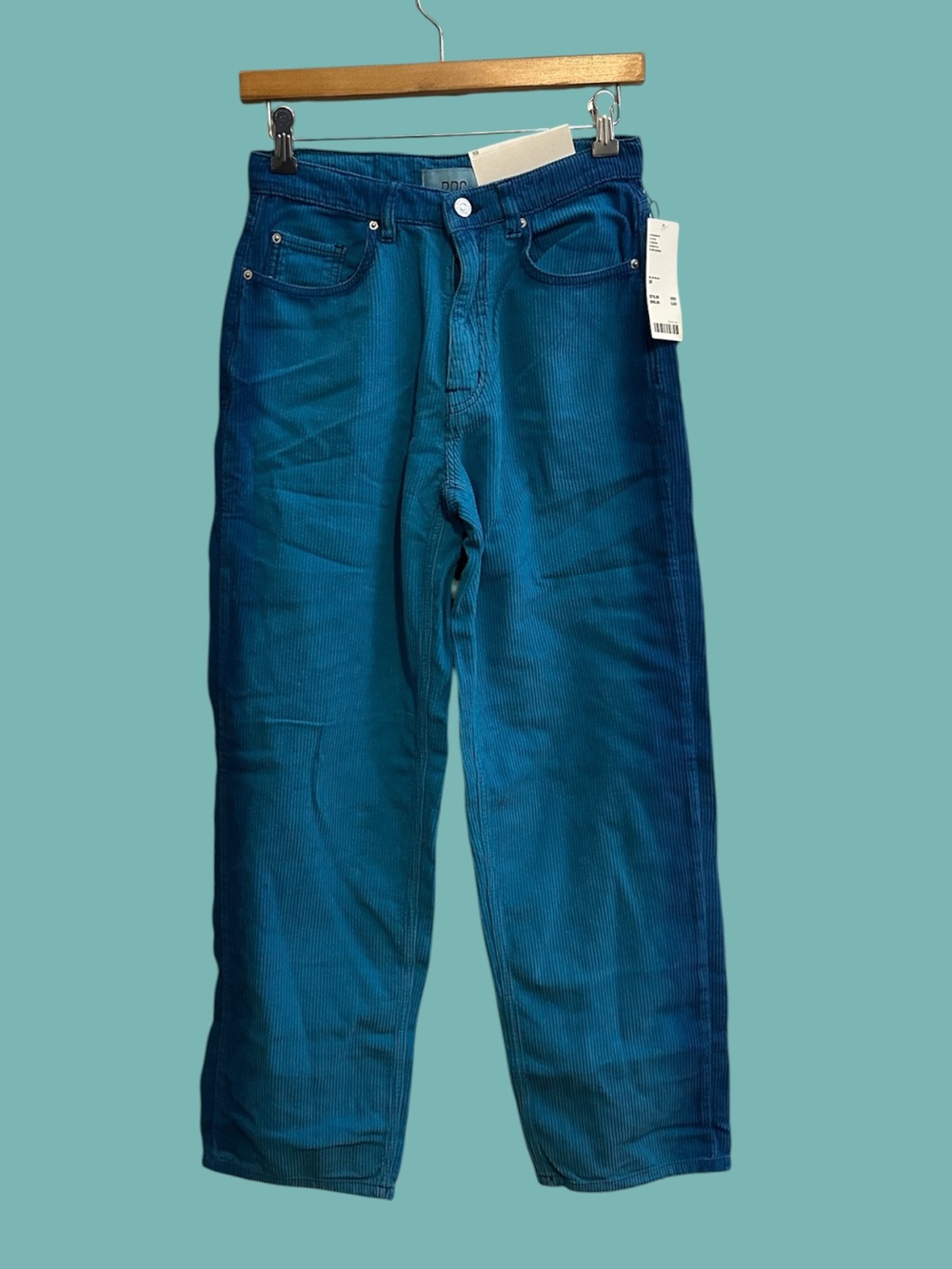 BDG Teal Corduroy High-Rise Baggy Pants from Urban Outfitters.
NEW WITH TAGS